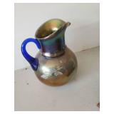 Misc Lot with Vintage Coffee Grinder, Hamilton Beach Crock Pot, Gorgeous Painted Pitcher, Princess House Lead Crystal Wine Glasses and More