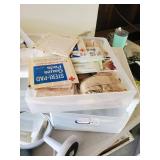 Mixed Bathroom Lot Wahl Beard Trimmer like new, Makeup Magnifying Mirrors, Heating Pad, First Aid stuff and More