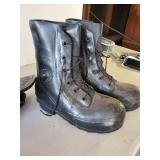 FireFighter Helmet with ornate Eagle ornament, SP FD knit Hat, and Boots