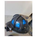 FireFighter Helmet with ornate Eagle ornament, SP FD knit Hat, and Boots