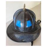 FireFighter Helmet with ornate Eagle ornament, SP FD knit Hat, and Boots