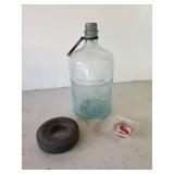 Large Silent Glow Oil Burner Jug, Firestone Ashtray, Vintage Soda Bottles, and more