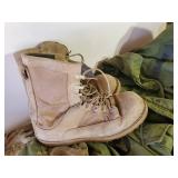 Military Lot Kingform Hat Jacket Gortex Boots Pants And More in a Duffle Bag Ruc Sac