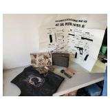Colt Gun Box, Box Only, POW leather Vest, 45 Cal Assembly & Disassembly Mat and More