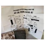 Colt Gun Box, Box Only, POW leather Vest, 45 Cal Assembly & Disassembly Mat and More