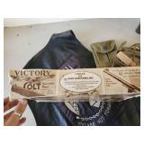 Colt Gun Box, Box Only, POW leather Vest, 45 Cal Assembly & Disassembly Mat and More