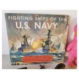 Misc Lot of Books Vintage Toys and an Awesome 1944 Edition Atlas of the world