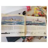 Misc Lot of Books Vintage Toys and an Awesome 1944 Edition Atlas of the world