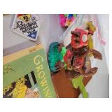 Misc Lot of Books Vintage Toys and an Awesome 1944 Edition Atlas of the world