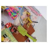 Misc Lot of Books Vintage Toys and an Awesome 1944 Edition Atlas of the world