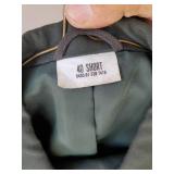 Lot of Dress military Uniforms Never Worn and Black Military Trench Coat also New with Tags Size 40S