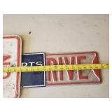 Metal Signs Mustang, Ford, No Parking, and framed Mobilgas Advertising