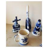 Assorted Lot of Delfts Figurines and other Delfts Items