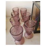 Vintage Home Dairy Milk builds Great Athletes Glass milk Jar, Vintage German Madame Alexander Doll in Case, Purple Glass Glasses and more