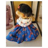 Vintage Home Dairy Milk builds Great Athletes Glass milk Jar, Vintage German Madame Alexander Doll in Case, Purple Glass Glasses and more