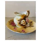 Gorgeous Enesco Floral Lot of Teacups Pitcher Bowl Creamer Sugar Bowl and more