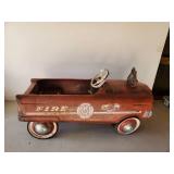 OH MY!!! Vintage Fire Chief Truck Pedal Car with Bell!!