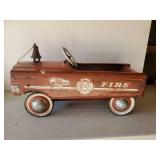 OH MY!!! Vintage Fire Chief Truck Pedal Car with Bell!!