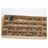 Box of 36 Vintage Clear Incandescent Light Bulbs with Sockets