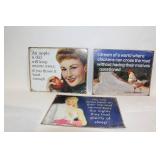Set of 3 Retro Humor Metal Signs