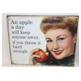 Set of 3 Retro Humor Metal Signs