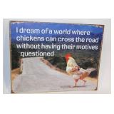 Set of 3 Retro Humor Metal Signs