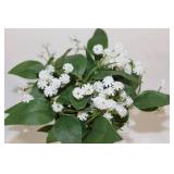 Artificial Plant in White Pot with White Flowers