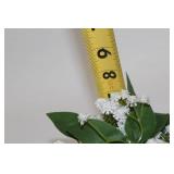 Artificial Plant in White Pot with White Flowers