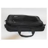 Used Black Fabric Briefcase with Multiple Compartments