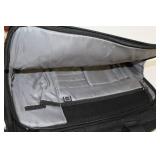 Used Black Fabric Briefcase with Multiple Compartments