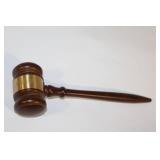 Wooden Presentation Gavel with Engraved Band