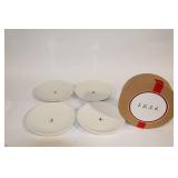 Set of 4 Magenta Exclusive Dessert Plates with Numbered Design