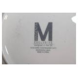 Set of 4 Magenta Exclusive Dessert Plates with Numbered Design