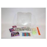 Assorted Art and Craft Supplies with Notebooks and Markers