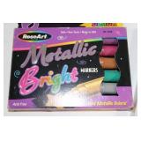 Assorted Art and Craft Supplies with Notebooks and Markers