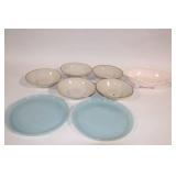 Collection of Bowls and Plates Including Pink Decorative Dish