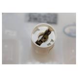 Glass Block Table Lamp with Power Cord and Bulb Socket