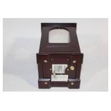 Festive Caroling Family Music Box with Tree in Wooden Case