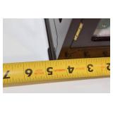 Festive Caroling Family Music Box with Tree in Wooden Case