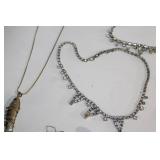 Assorted Costume Jewelry Collection including Necklaces, Bracelets, and Earrings
