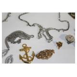 Assorted Costume Jewelry Collection including Necklaces, Bracelets, and Earrings