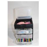 3-Tier Storage Unit with Gel Pens and Craft Supplies