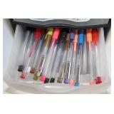 3-Tier Storage Unit with Gel Pens and Craft Supplies