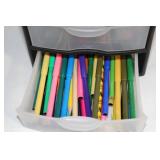 3-Tier Storage Unit with Gel Pens and Craft Supplies