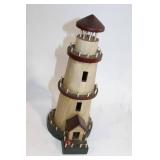 Heritage Mint Wooden Lighthouse Model with Dark Red Accents