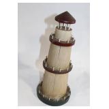 Heritage Mint Wooden Lighthouse Model with Dark Red Accents