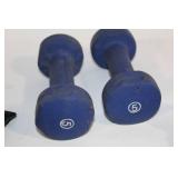 Set of Dumbbells and Everlast Ankle Weights