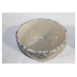 Set of 2 Vintage Stoneware Bowls with Blue and Brown Speckled Design