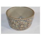 Set of 2 Vintage Stoneware Bowls with Blue and Brown Speckled Design