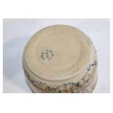 Set of 2 Vintage Stoneware Bowls with Blue and Brown Speckled Design